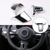ABS хромированная декоративная накладка на руль автомобиля, наклейка, подходит для Volkswagen VW GOLF POLO JETTA MK5 MK6 Bora Accessories