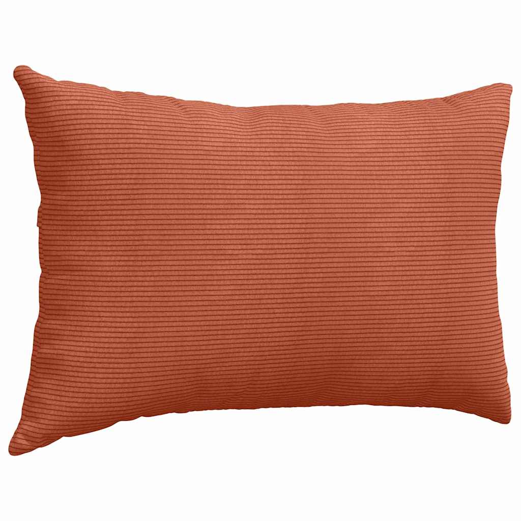 Sofa Cushions 2 Pieces Red Orange 60 x 40 cm Corduroy Fabric
