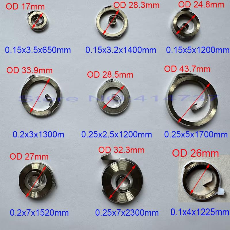 0.1--0.55mm Thickness Stainless Steel Flat Wire Coil Spring Constant Force Springs Electronic return spring