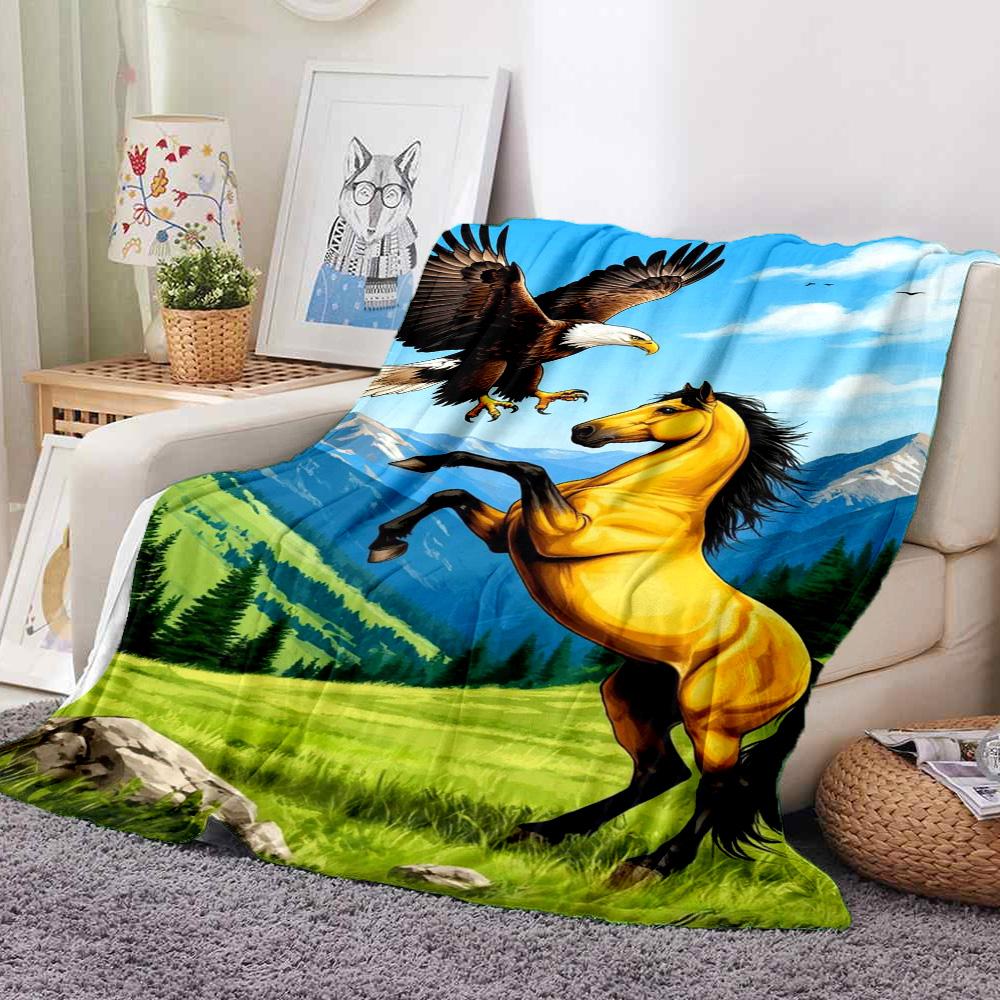Wild Nature Flannel Blanket Throw Blanket Soft Warm Sofa Bed Camping home Decor Unique Christmas Gift C926338