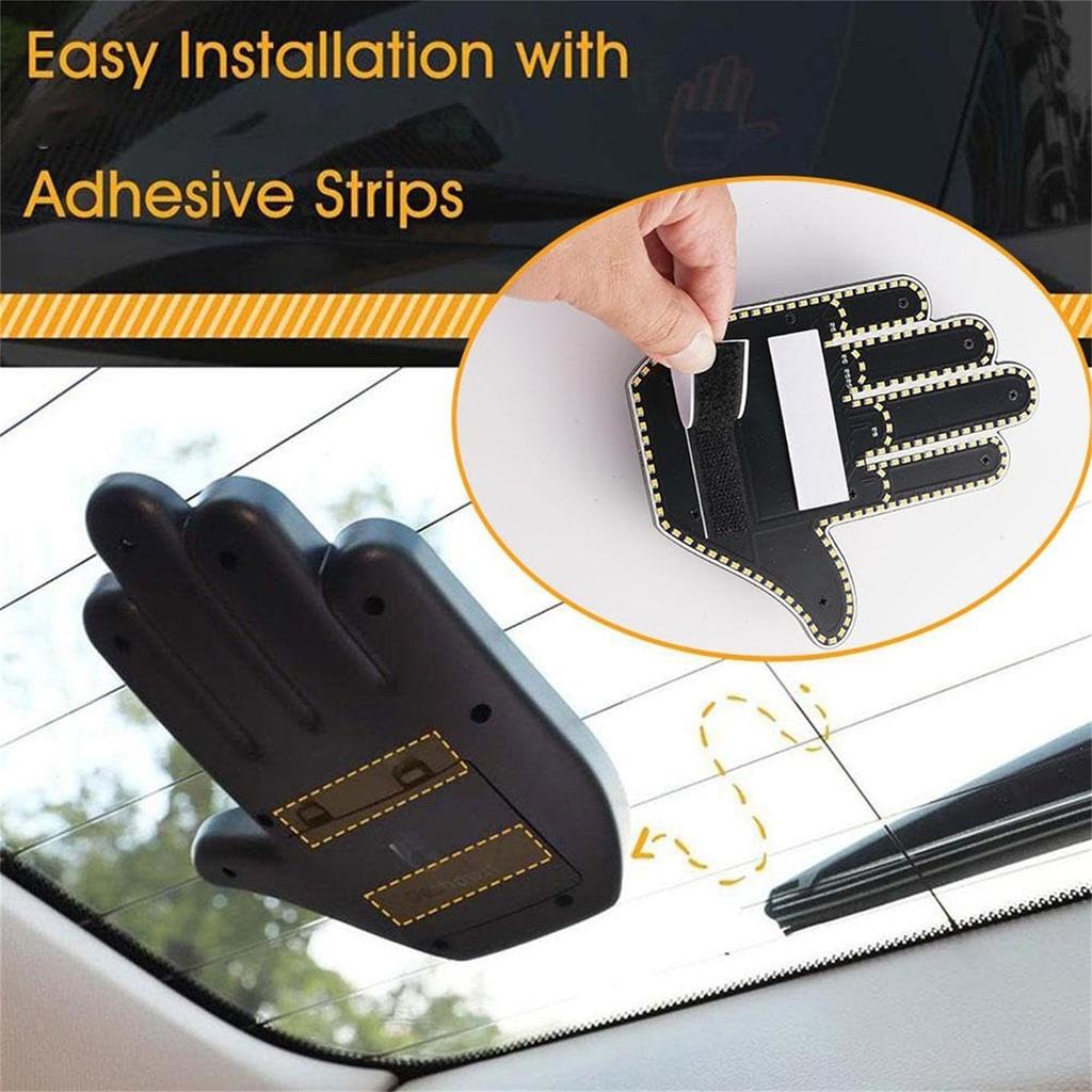 Забавный автомобильный фонарь для пальцев с дистанционным управлением, дорожные знаки, светодиодный светильник для жестов среднего пальца