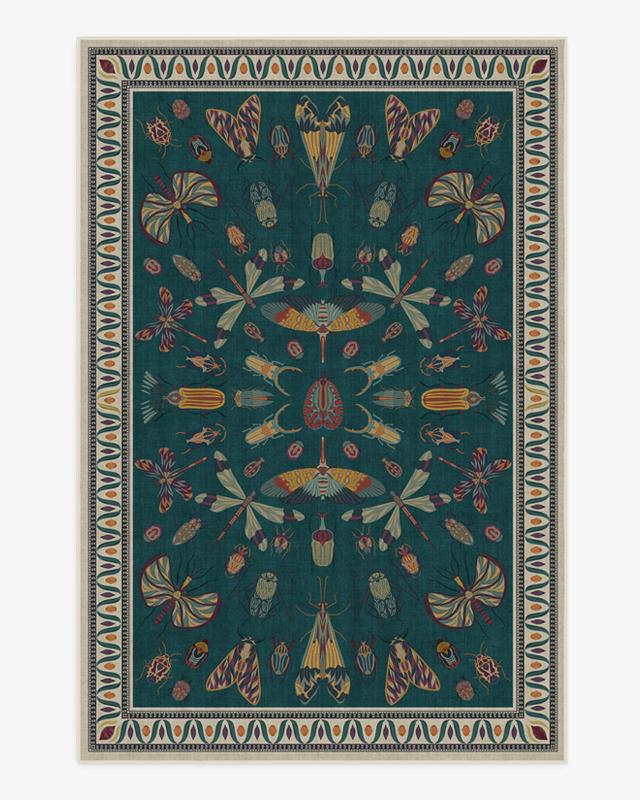 American Retro Symmetrical Living Room Large Carpet Creative Animal Pattern Bedroom Bedside Rugs Easy Care Decorative Home Rug