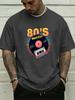 Vintage Retro 80s Music Vinyl Cassette Art Front Graphic Print Unisexs Crew Neck Short Sleeve Tee Casual Daily Soft Basic Wear Top