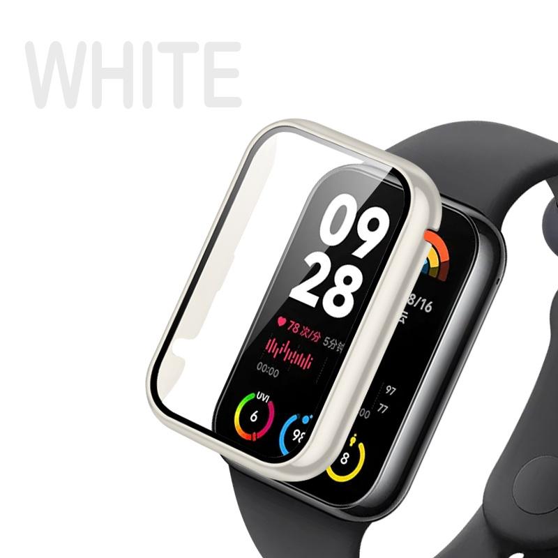 Чехол для Xiaomi Mi Watch Band 8 Pro 7 Pro PC, твердое закаленное стекло, защитный экран, универсальный бампер, одноцветные чехлы для часов, аксессуары