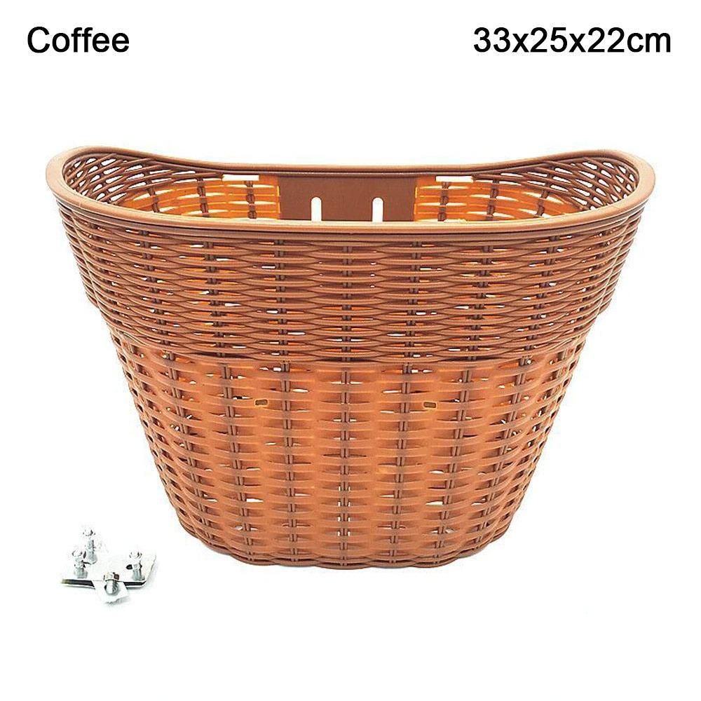 New Plastic Electric Bike Basket 3 Colors Waterproof D-shaped Baskets Rainproof 2 Styles Bicycle Wicker Cycling Accessories