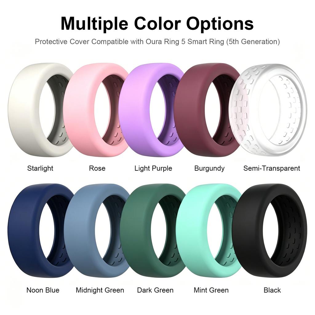For Oura Ring 5 Silicone Ring Cover Scratch Resistant Ring Case Soft Shell Impact Resist Bumper Case for Oura Ring 5 Accessories