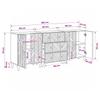 Storage Cabinets 3 pcs Brown 60 x 33.5 x 75 cm Solid Mango Wood