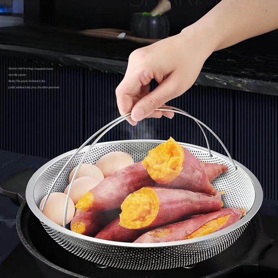 Корзина для слива продуктов Пароварка Сетчатая корзина Кулинарная Ручная подставка Кастрюля Булочка Многофункциональная Рисоварка Приготовленная на пару Многоразовая
