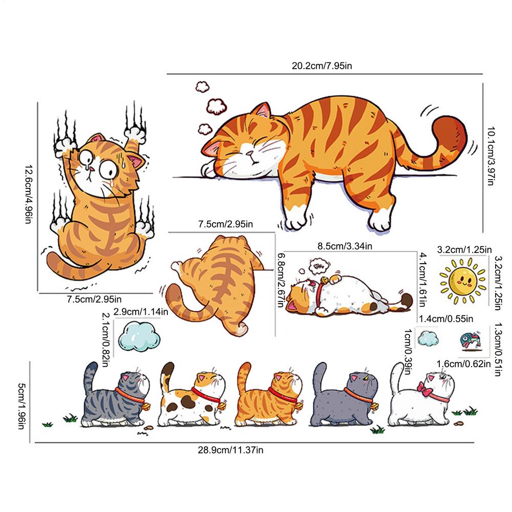 1 комплект Забавная наклейка на автомобиль Кот лазает Домашнее животное Стильные наклейки Украшение для маскировки царапин на автомобиле Креативные наклейки на бампер Аксессуары