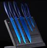 5-piece Chef's Knife Meat Cleaver Fruit and Vegetable Knife Kitchen Stainless Steel Blue-plated Titanium Knife