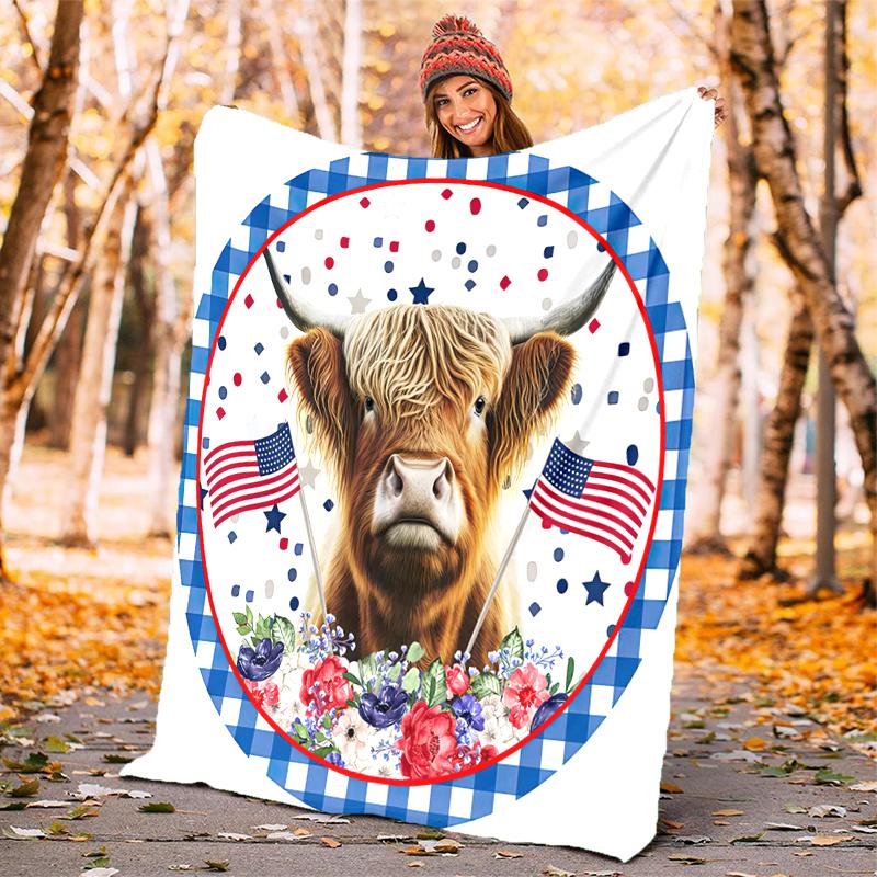 1pc American flag patriotic pet blanket, al season lightweigh Poster blanket home office outdoor nap multifunc Poster blanketional blanket