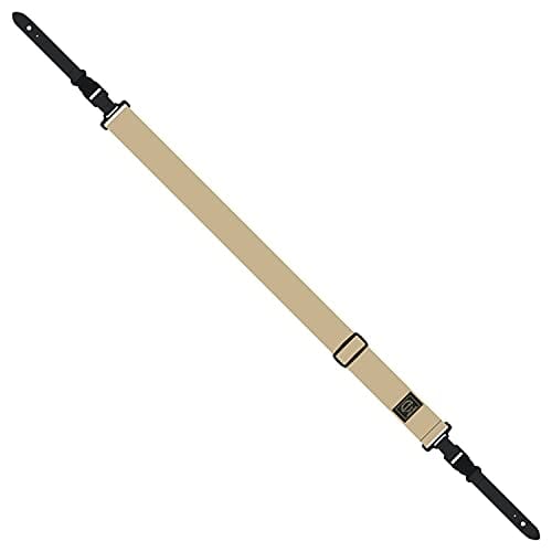 LIVE LINE 50mm AC Guitar Strap with Clip System, Leather Ends, Tan, LSR28TN