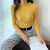 Women Spring Autumn Winter Half Turtleneck Pullovers Sweaters Jumper Primer Shirt Long Sleeve Short Slim-fit Tight Chic Solid One Size