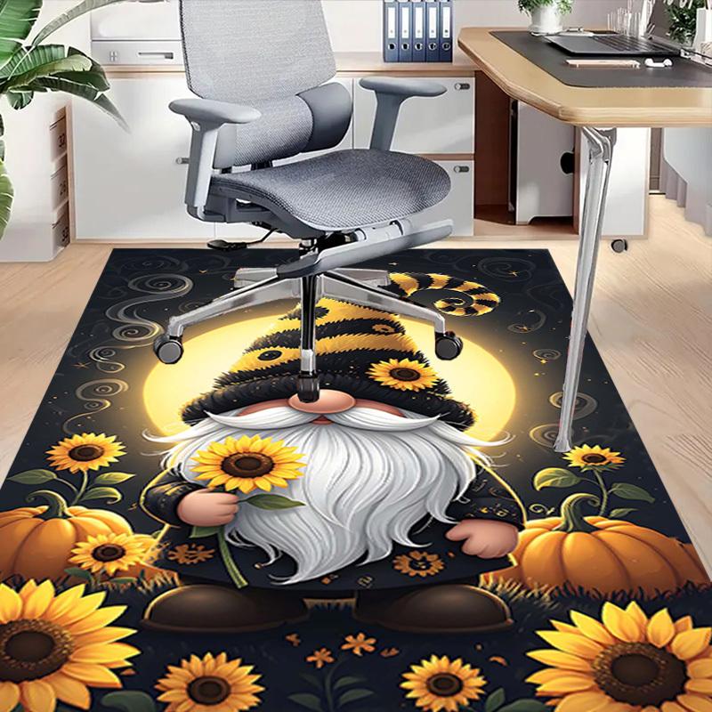 1PC Gnome Sunflower Extra Large Non-Slip Floor carpet, Office, family, bedroom, Studio - Large Area Rug Indoor Rugs, Vibrant Colors-A224