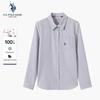 U.S. Polo Assn. Женская хлопковая рубашка с длинным рукавом, устойчивая к сминанию