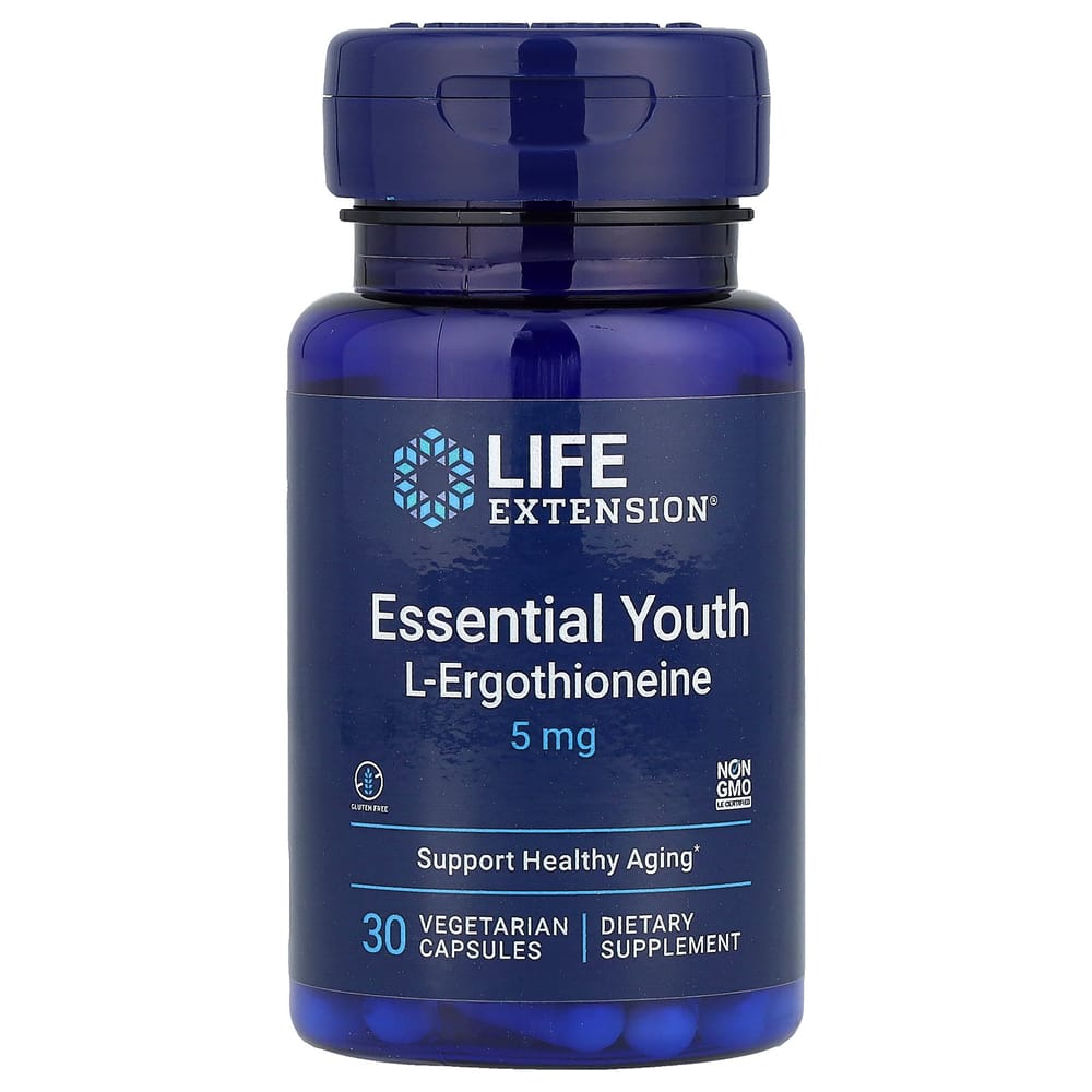 Life Extension Essential Youth L-Ergothioneine 5mg Veggie Capsules, 30 Count