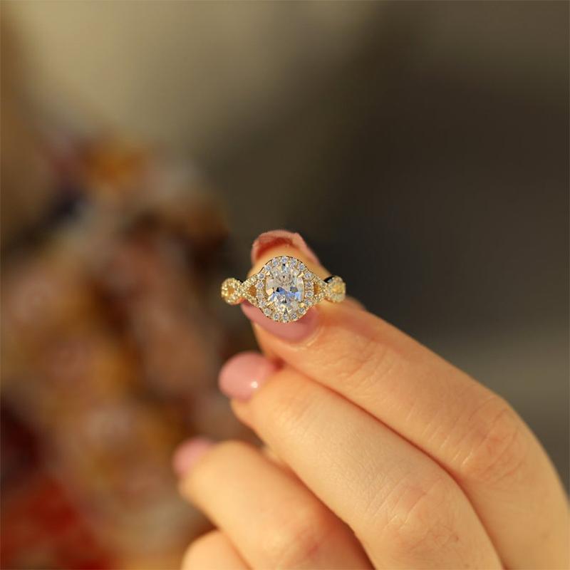 Классическое свадебное обручальное кольцо с блестящими кристаллами Aaa Cz и стразами для женщин, ювелирные изделия для вечеринок, размер 5-11