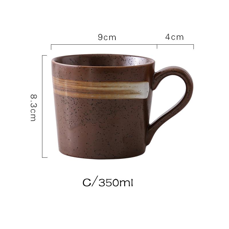 350 мл керамическая кружка кофейная кружка полосатый дизайн посуда для питья бытовая ретро чашка для воды с ручкой безопасна для микроволновой печи