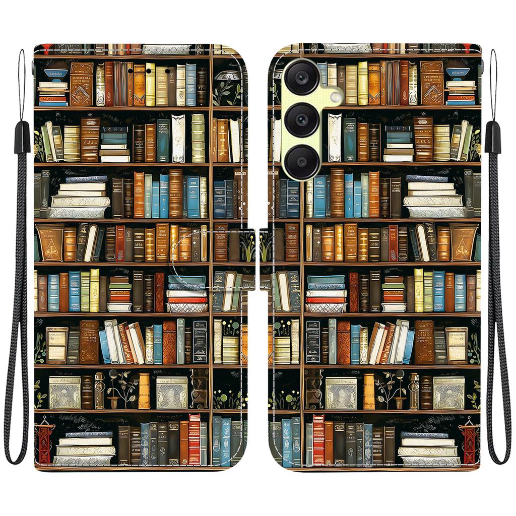 Чехол-книжка из искусственной кожи ручной работы для Samsung Galaxy A25 (SM-A256E/A256B)- Противоскользящий ударопрочный чехол с ремешком на запястье и дизайнами в виде сердец/роз и кошек