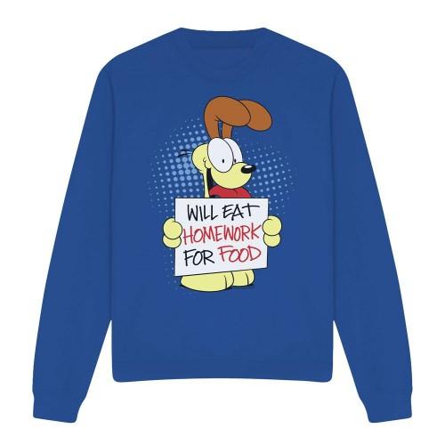 Garfield Unisex Adult Will Eat Homework Sweatshirt