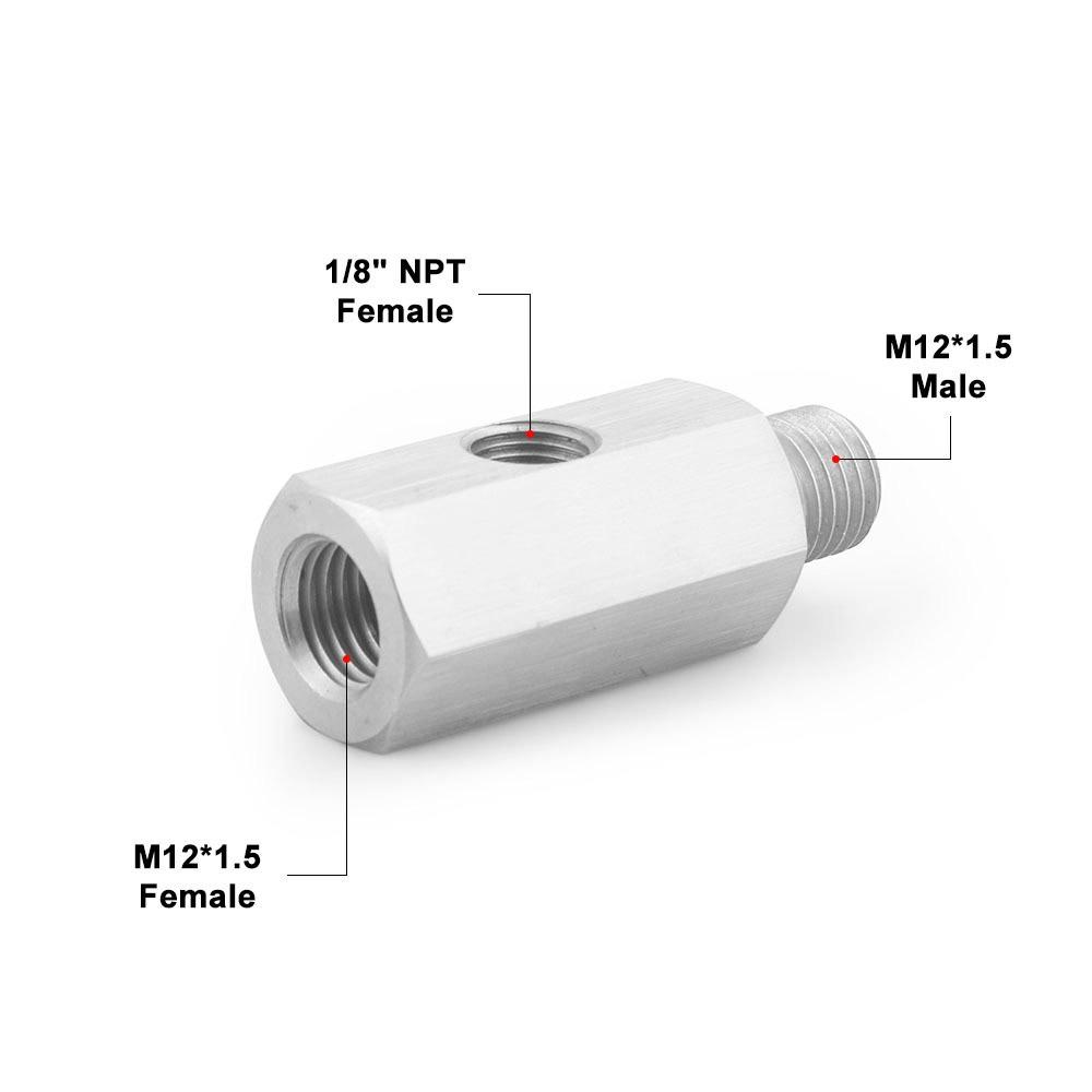 M12 M10 M14 Oil Pressure Sensor Connector Turbo BSPT Adapter Engine Gauge
