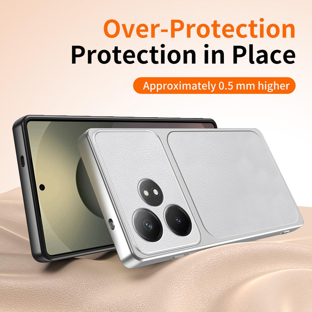 Роскошный ударопрочный чехол для телефона Realme GT 6 6T Neo 6 SE GT6 Neo6 6SE 5G, оригинальная кожа, искусственная овчина, силиконовая мягкая задняя крышка