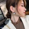 Crystal Flower Earrings Fashion Temperament Internet Celebrity Earrings Female Personality Stud Earrings