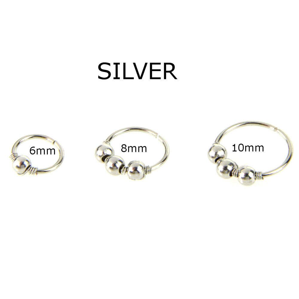 Козелок Перегородка Бровь Хрящ Завиток Ноздря Кольцо Губа Серьга Круглые Бусины Нос Кольцо Пирсинг Тела
