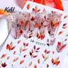 Maple Leaves Manicure Decals Autumn Leaf Nail Art Stickers, Waterproof Fall Decorations Decals, Self-Adhesive Stickers for Women and Girls Design