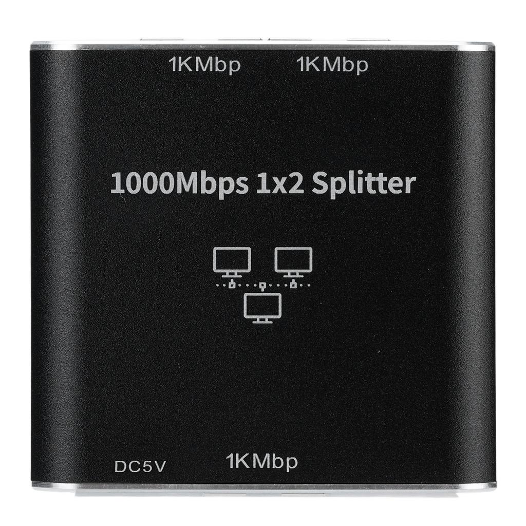 Гигабитный Ethernet-разветвитель 1 на 2 1000 Мбит/с RJ45 Интернет-разветвитель Адаптер Сетевой коммутатор для IPTV-роутера ПК