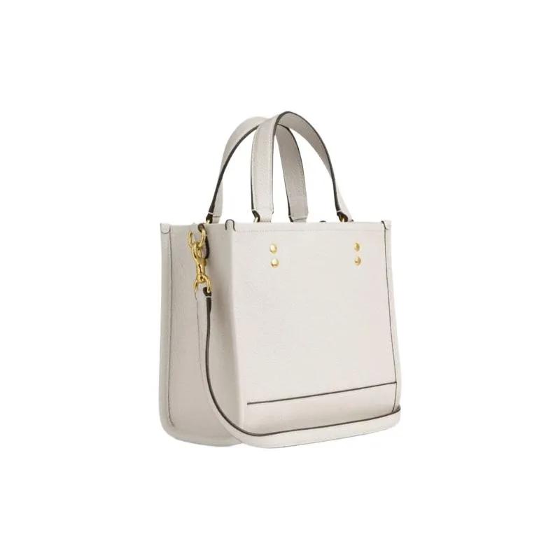 COACH Dempsey Cow Leather Tote Bag , Shopping Bag , Shoulder Bag , Crossbody Bag , Handbag Small Women's Chalk White (Unisex) Handbags