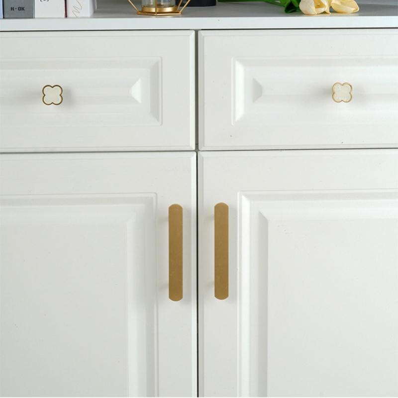 New Chinese Solid Brass Long Handle of Furniture Creative Closet Wardrobe Drawer Knobs Kitchen Cabinet Door Handles Hardware