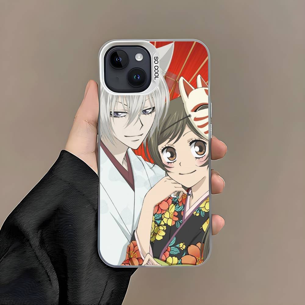 Чехол для телефона с аниме K-Kamisama Kiss для iPhone 16 15 14 13 12 11 Pro Max Белый Ультратонкий Лазерный Металлик Аврора Funda
