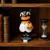 Товары для вечеринки на Хэллоуин, Фигурки черной кошки, Винтажное украшение с тыквой, Маленький тематический декор для комнаты, Ретро-смола, Настольное украшение для полки,