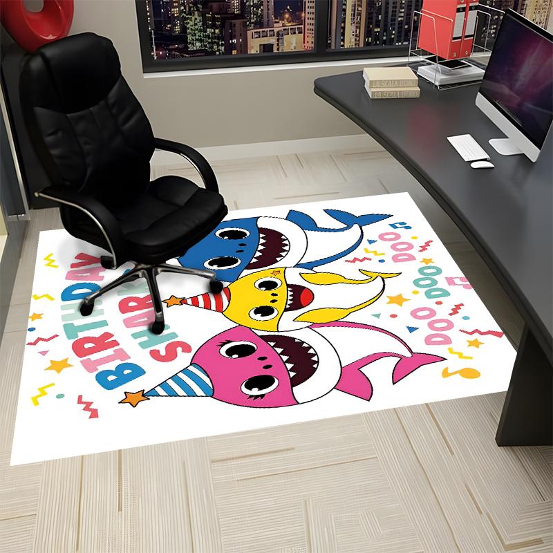 Shark Printed Carpet, Rug for Office Chair Living Room Bedroom Kitchen Room Decor Gifts.