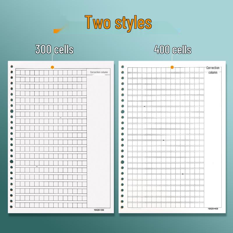 400-Square Composition Notebook with Annotations for 3rd-4th Grade Students