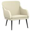 Cream Armchair 63 x 76 x 80 cm Artificial Leather