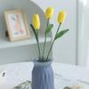 Hand-woven Crochet Bouquet Creative Finished Handmade Plant Knitted Tulips Flower  Home Decor