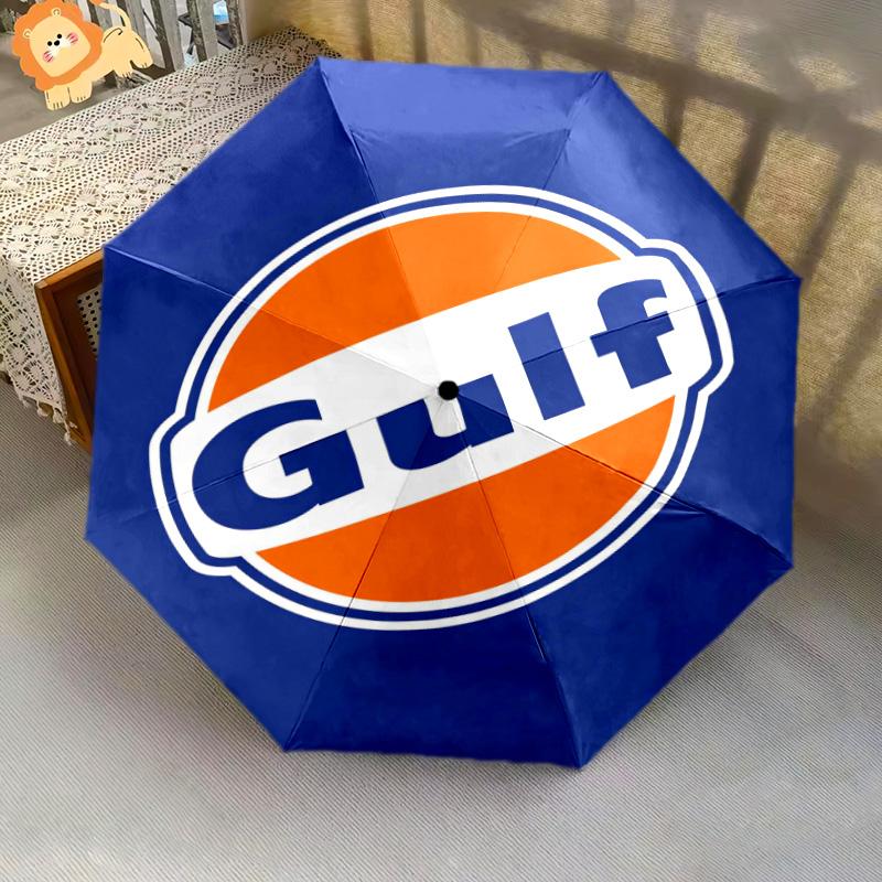 Gulf Brand Logo Design Folding umbrella 8 paraphenoid bones Umbrella Sun umbrella Gift travel