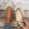 Women Round Toe Flat Shoes Solid Color Knitted Slip On Shoes Casual Breathable Ballet Flats Women Mesh Flat Shoes Loafers Woman