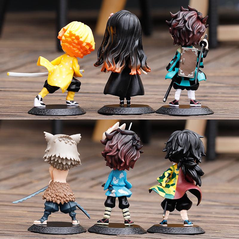 1/6 шт. Аниме Фигурка Клинок Рассекающий Демонов Q Posket Kimetsu No Yaiba Кукла Танджиро Незуко Зеницу Кавайная модель ПВХ Игрушка Настольное украшение