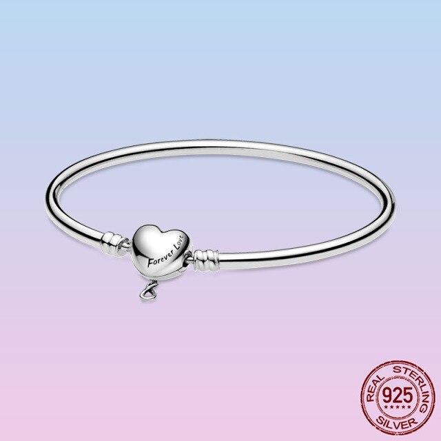 Элегантный браслет Pulseira из стерлингового серебра 925 пробы, браслет-цепочка в виде змеи бесконечности для женщин, оригинальный подарок в виде бусин с подвесками