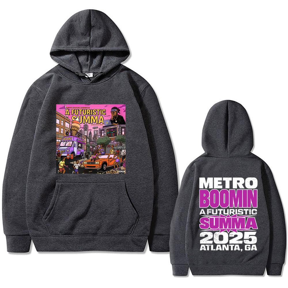 Худи Metro Boomin A Futuristic Summa 2025 Мужское Женское Мода Повседневное Популярное Худи Мужское Хип-Хоп Поп-Музыка Худи