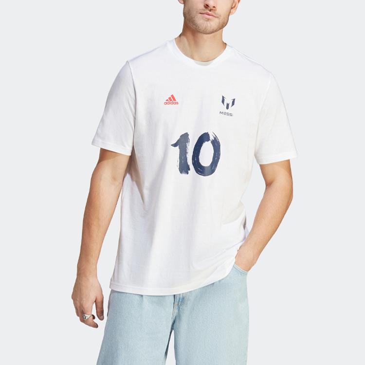 adidas Футболка Messi Football CNY с рисунком, мужская футболка белого цвета HT5196