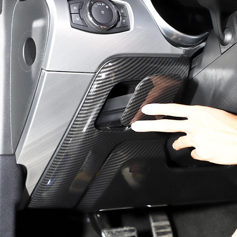 Car Under Steering Wheel Decorative Panel Stickers Accessories Fit for Ford Mustang 2015 Up ABS Interior Accessories