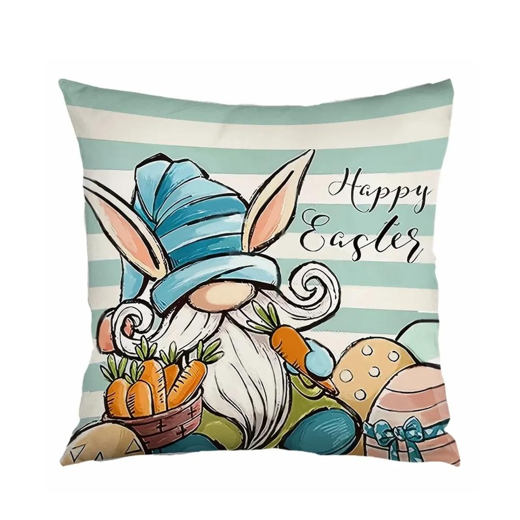 Easter Pillow Covers Decorations Cases For Home Holiday Set Of 4 Easter Pillowcase Holiday Home Sofa Bedside Pillowcase