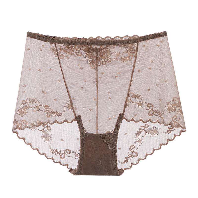 Женское нижнее белье Ice бесшовное дышащее кружевное нижнее белье с высокой талией и сетчатым бельем