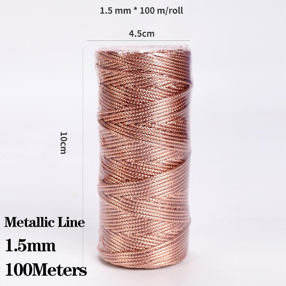 2 мм 100 м хлопковая веревка, шнур для макраме, свадебный DIY Вышивание, веревка для макраме, лента для изготовления ювелирных изделий, украшение из ниток ручной работы