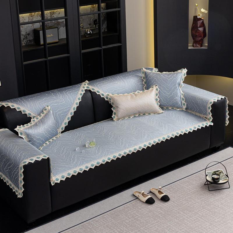 Summer Ice Silk Sofa Mat Mat Non-Slip Light Luxury High-End Summer New High-End Straight Leather Seat Cushion