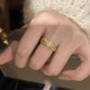 Легкая роскошь Средневековый Матовый Колос Пшеницы Высокоуглеродистый Алмазный Кольцо Женский Нишевый Высококачественный Супер Блестящий Универсальный Темперамент